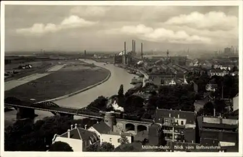 Ak Mülheim an der Ruhr, Teilansicht, Blick vom Rathausturm
