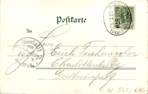 Litho Gräfrath Solingen in Nordrhein Westfalen, Erziehungsanstalt, Post, Markt