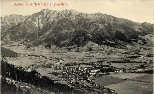 Ak Admont Steiermark, Gesamtansicht, Natterriegel, Hexenturm