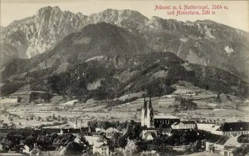 Ak Admont Steiermark, Stadtansicht mit Natterriegel und Hexenturm