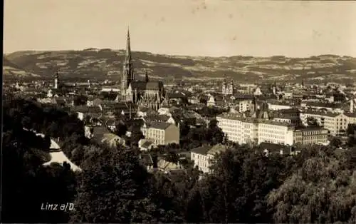Ak Linz an der Donau Oberösterreich, Gesamtansicht