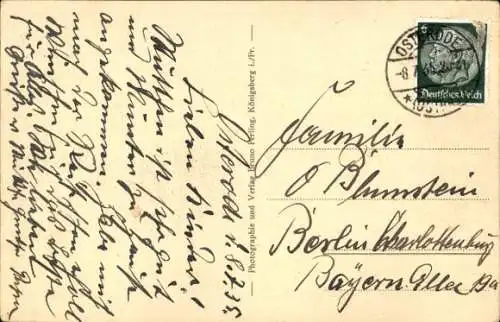 Mondschein Ak Ostróda Osterode Ostpreußen, Drewenz-See