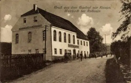 Ak Marbach (bei Roßwein) Striegistal in Sachsen, Gasthof zur Kniepe