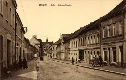 Ak Dahlen in Sachsen, Bahnhofstraße