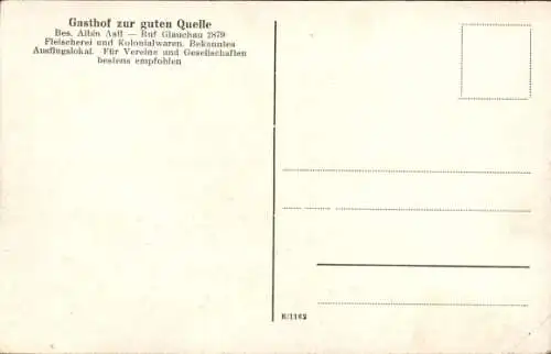 Ak Weidensdorf Remse in Sachsen, Totalansicht, Kriegerdenkmal, Gasthof zur guten Quelle