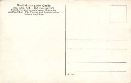 Ak Weidensdorf Remse in Sachsen, Totalansicht, Kriegerdenkmal, Gasthof zur guten Quelle