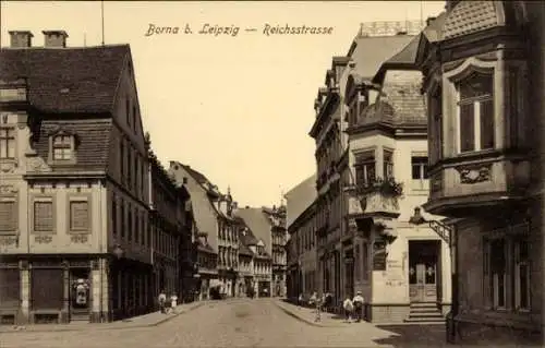 Ak Borna in Sachsen, Reichsstraße, Löwen Apotheke