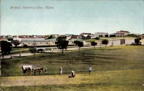Ak Mhow Indien, Britische Infanterielinie