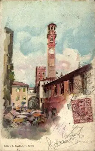 Künstler Litho Verona Venetien, Tore dei Lambert