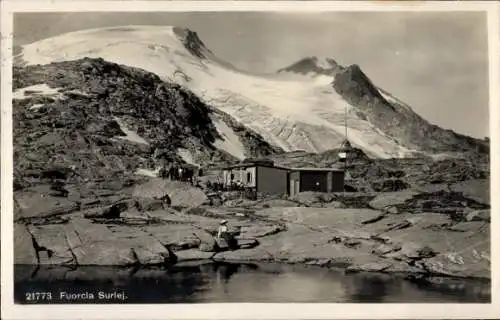Ak Fuorcla Surlej Kt. Graubünden, Blick auf den Ort