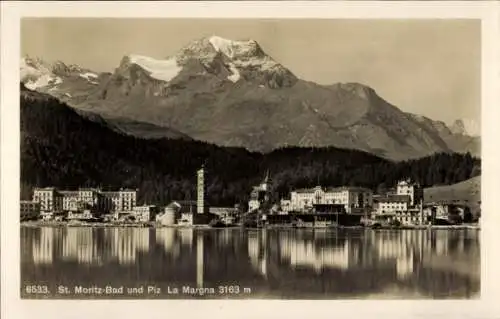 Ak St. Moritz Bad Kt. Graubünden, Ort, Piz La Margna