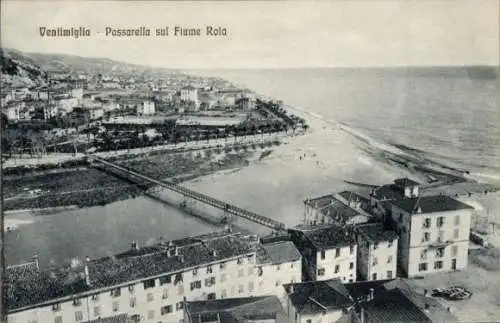 Ak Ventimiglia Liguria, Passarella sul Fiume Rola