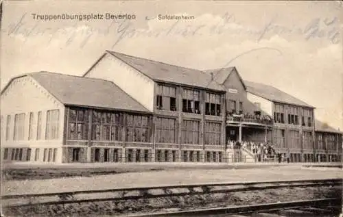 Ak Beverloo Beverlo Beringen Flandern Limburg, Truppenübungsplatz, Soldatenheim