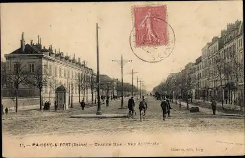 Ak Maisons Alfort Val de Marne, La Grande Rue