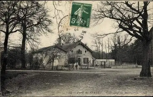 Ak Sénart Seine et Marne, Foret de Sénart, Carrefour de Montgeron, Gebäude