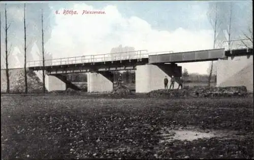 Ak Rötha in Sachsen, Pleissenaue, Brücke