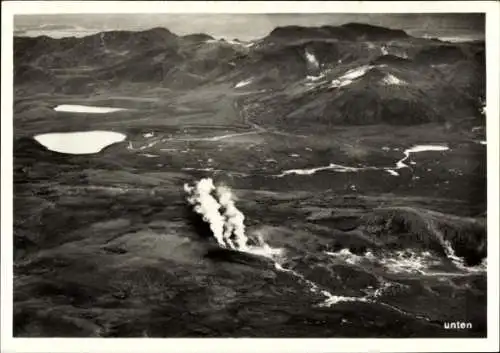 Sammelbild Zeppelin Weltfahrten II. Buch Serie Nordland Fahrten 1930 Bild 45, Island, Geysire