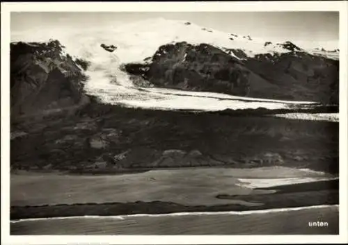 Sammelbild Zeppelin Weltfahrten II. Buch Serie Island Fahrt 1930 Bild 42, Island Vatna Jökull