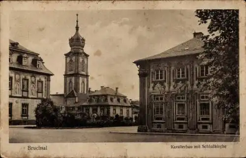 Ak Bruchsal im Kraichgau, Kavalierbau, Schlosskirche