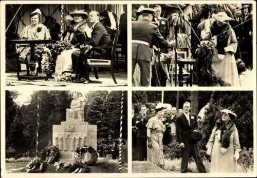 Ak Amsterdam Nordholland Niederlande, Onthuiling van het monument van wijlen Koningin Emma 1938