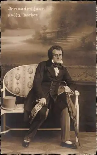 Ak Schauspieler Fritz Dreher, Portrait, Film Dreimäderlhaus