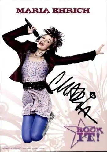 Ak Schauspielerin Maria Ehrich, Portrait, Autogramm, Sängerin, Rock IT