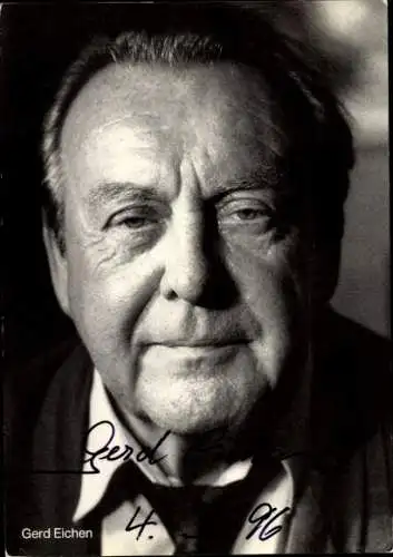 Ak Schauspieler Gerd Eichen, Portrait, Autogramm
