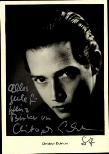 Ak Schauspieler Christoph Eichhorn, Portrait, Autogramm