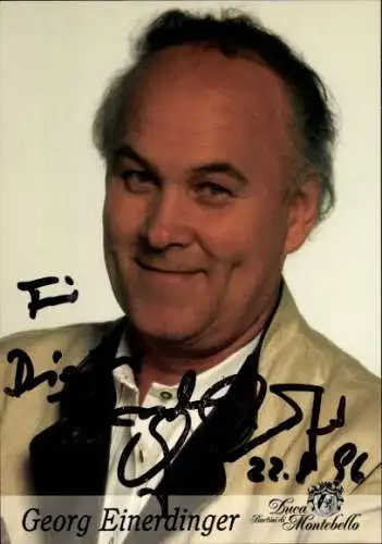 Ak Schauspieler Georg Einerdingen, Portrait, Autogramm
