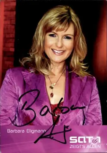 Ak Schauspielerin Barbara Eligmann, Portrait, Autogramm, SAT1