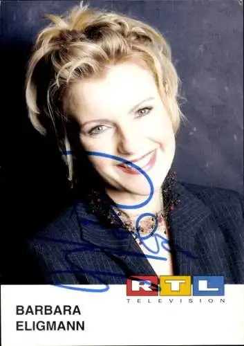 Ak Schauspielerin Barbara Eligmann, Portrait, Autogramm, RTL