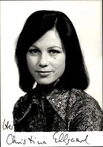 Ak Schauspielerin Christina Ellgaard, Portrait, Autogramm