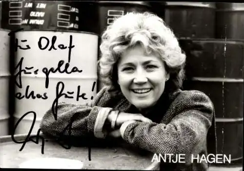 Ak Schauspielerin Antje Hagen, Portrait, Autogramm