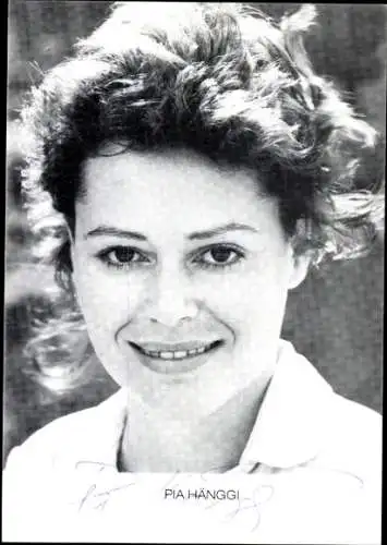 Ak Schauspielerin Pia Hänggi, Portrait, Autogramm