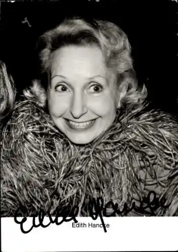 Ak Schauspielerin Edith Handke, Portrait, Autogramm