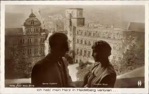 Ak Schauspieler Werner Fuetterer und Dorothea Wieck, Filmszene, Ich hab mein Herz...