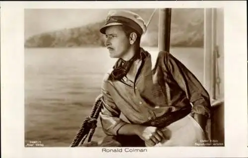 Ak Schauspieler Ronald Colman, Portrait, Filmszene