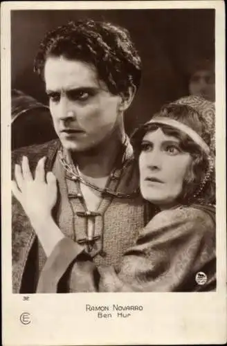 Ak Schauspieler Ramon Novarro, Filmszene Ben Hur