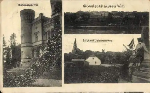 Ak Jabłonowo Pomorskie Goßlershausen Pommern, Schloss, Gesamtansicht