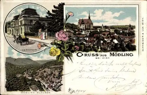 Litho Mödling in Niederösterreich, Kursalon, Gesamtansicht, Klausen