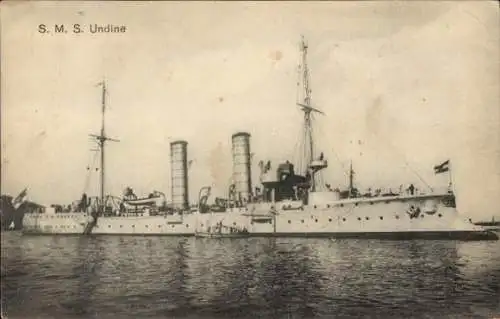 Ak Deutsches Kriegsschiff, SMS Undine, Kleiner Kreuzer