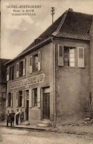 Ak Eckartswiller Eckartsweiler Elsass Bas Rhin, Hotel-Restaurant