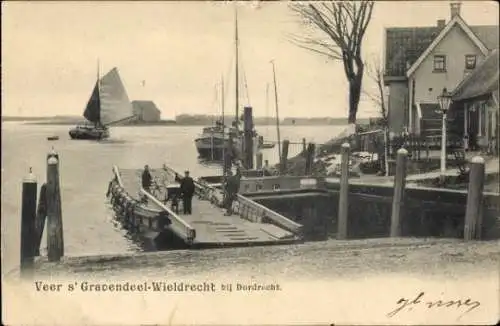 Ak Dordrecht Südholland Niederlande, Bootsanlegestelle, Fähre