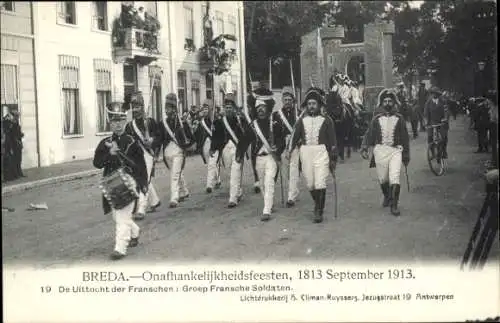 Ak Breda Nordbrabant Niederlande, Unabhängigkeitsfeierlichkeiten, 1813 September 1913