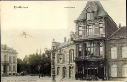 Ak Eindhoven Nordbrabant Niederlande, Stationsplein