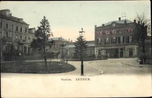 Ak Arnhem Gelderland Niederlande, Bahnhof