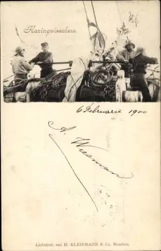 Ak Haarlem Nordholland Niederlande, Heringsfischer