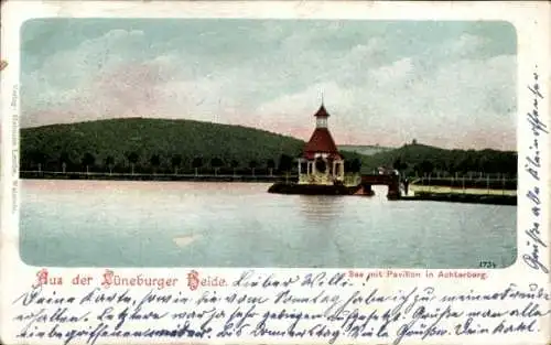 Ak Achterberg Obereinzingen in der Osterheide, See mit Pavillon