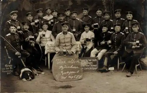 Foto Ak Munster im Heidekreis, Truppenübungsplatz Munsterlager, Reservisten in Uniform, Inf. Rgt. 77