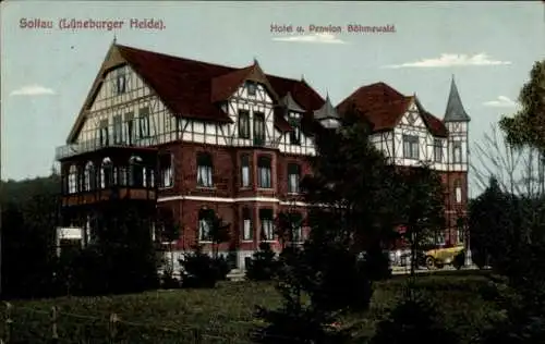 Ak Soltau Lüneburger Heide Niedersachsen, Hotel und Pension Böhmewald